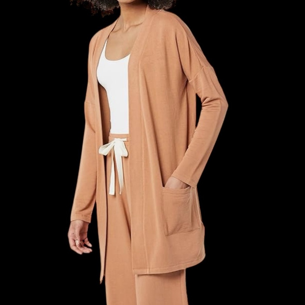 NWT Amazon Essentials Women's Regular Camel Cardigan Sweater MEDIUM